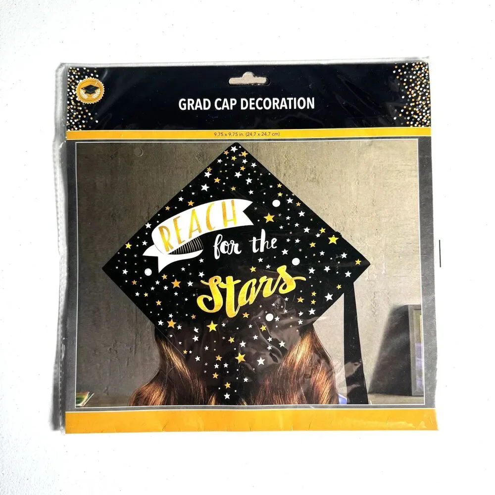 Graduation 7 Pc‎ Photo Props - Party Decor and One Grad Cap Decoration Cap Cover